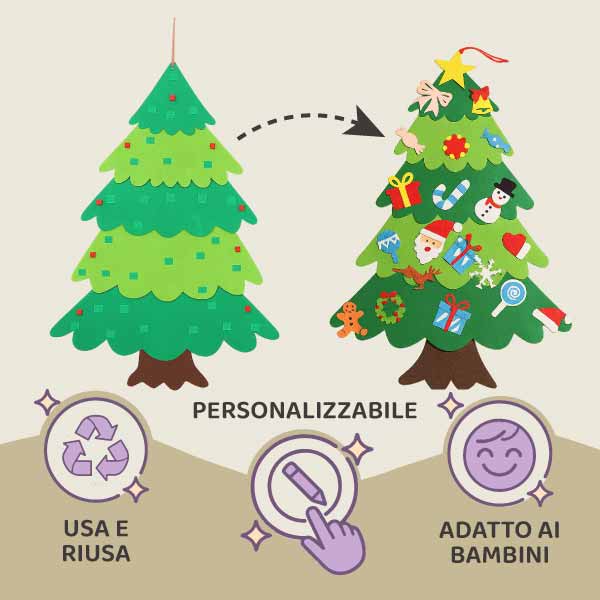 Albero di Natale in Feltro – Gioco Montessori