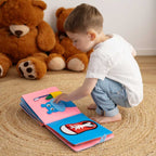 Dettaglio materiale in feltro morbido del libro Montessori Giocasoft